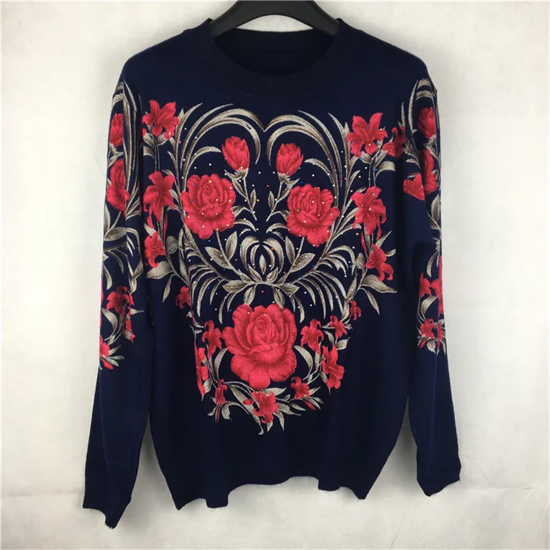 XJXKS, женский джемпер, Осень-зима, свитер большого размера с длинным рукавом, женская трикотажная одежда, свободный свитер, Женский пуловер с принтом
