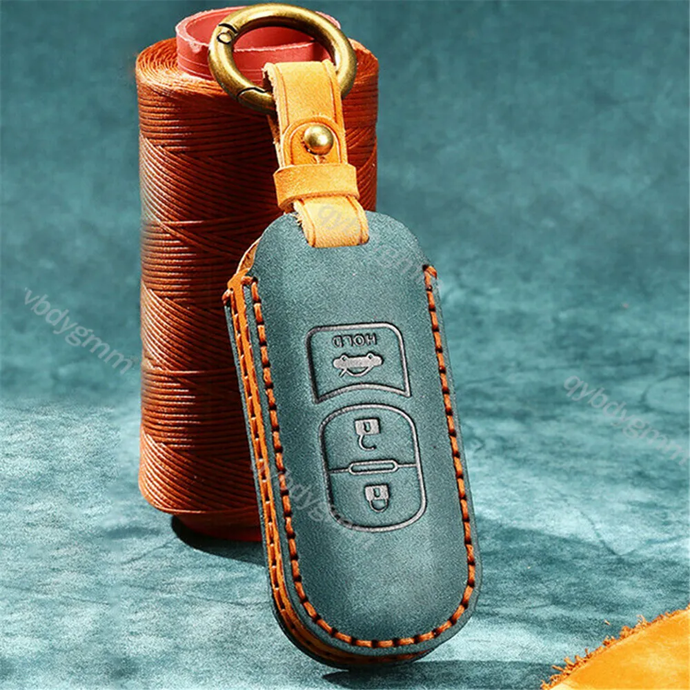 

Кожаный чехол для автомобильного смарт-ключа, защитный чехол для ключа, чехол для Mazda 2 3 5 6 CX-4 CX5, автомобильная сумка для дистанционного ключ...