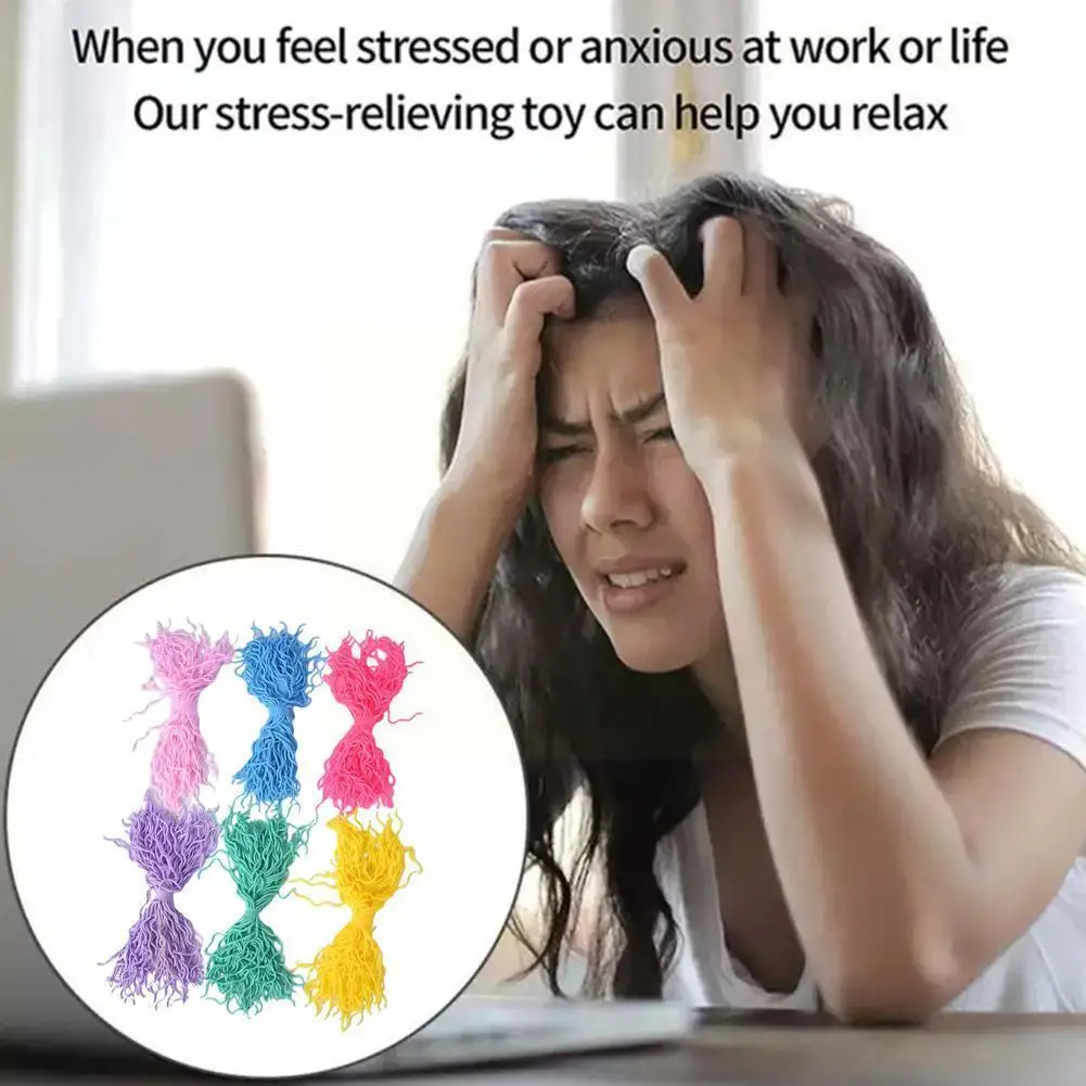 

Soft Rubber Tpr Relieves Pressure Vents Simulation Noodles Ramen Elastic Pull Rope Elastic Fidget Toy Gluten Rope Pull I9s8