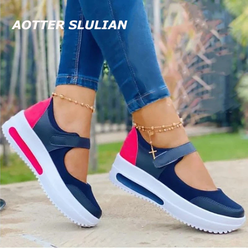 

Summer Vintage Sandals Female Wedge Shoes Fashion Buckle Strap Straw Flat Platform Flock Sandal Mujer Thick Bottom Footwear Shoe