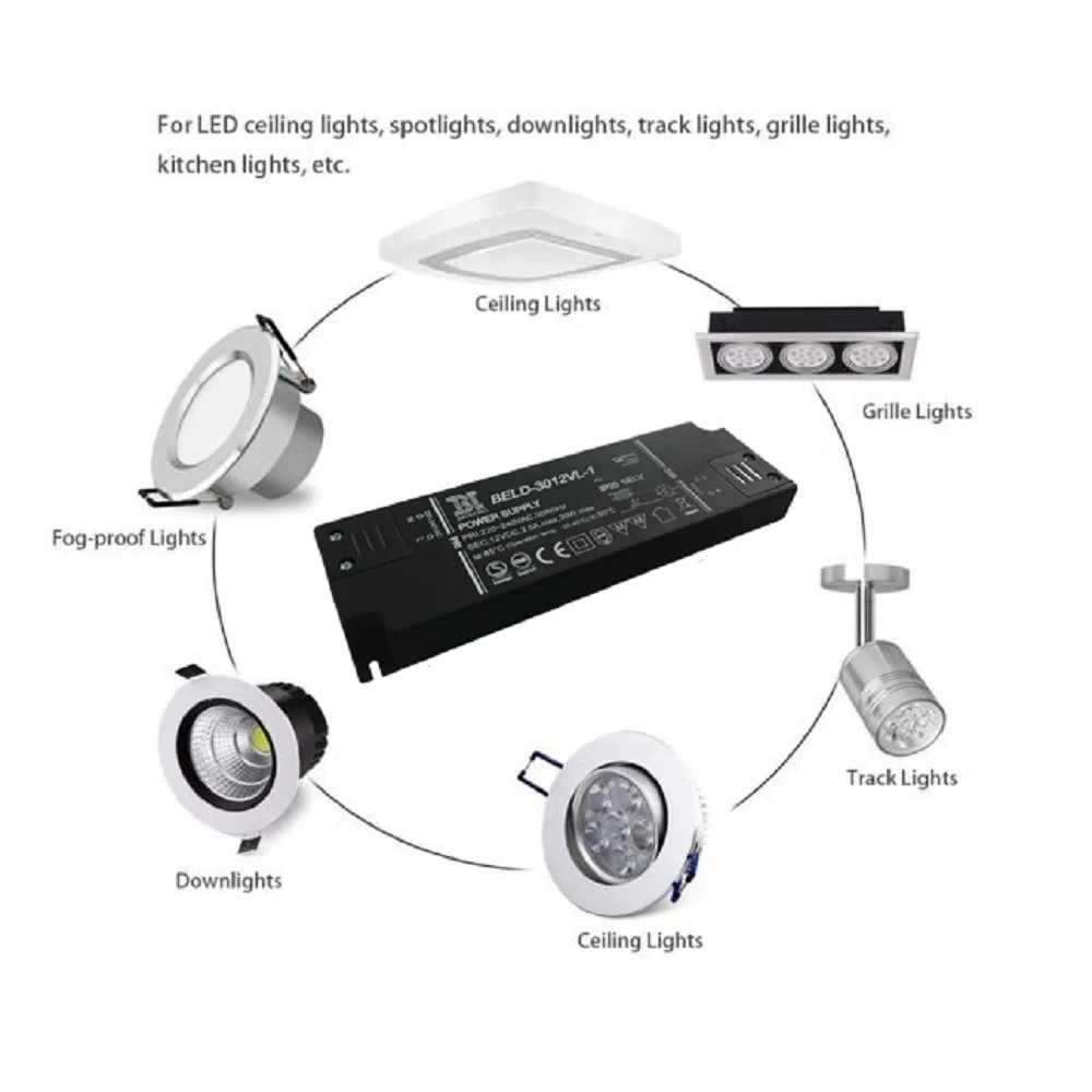 HoneyFly запатентованный 3 шт. супер тонкий светодиодный драйвер 30 Вт AC220V DC12V источник