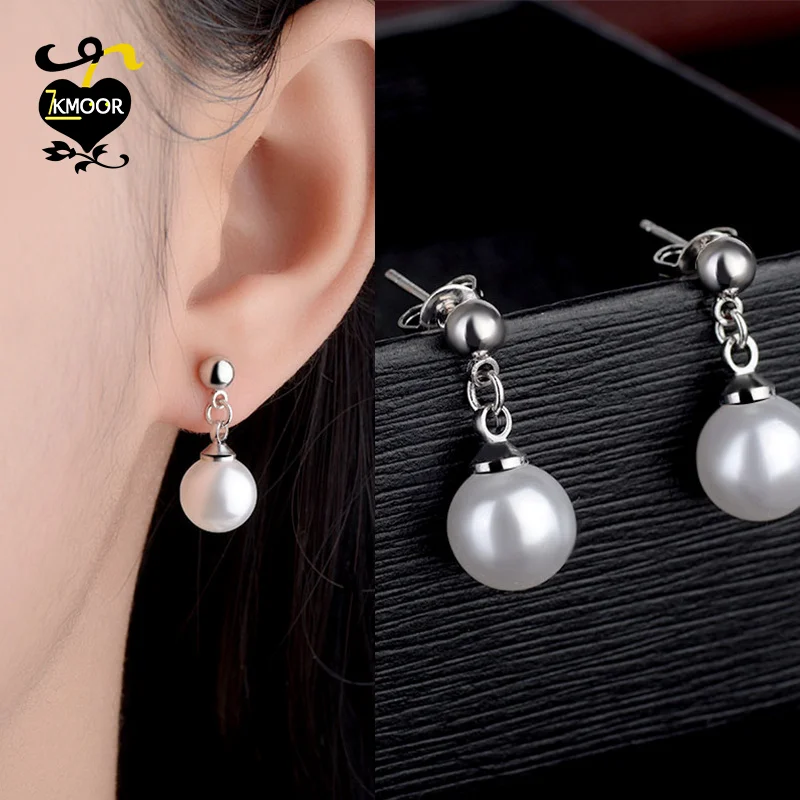 

Wong Rain Luxury 925 Sterling Silver Created Moissanite Gemstone Diamonds White Gold Pearl Earrings Fine Jewelry Wholesale