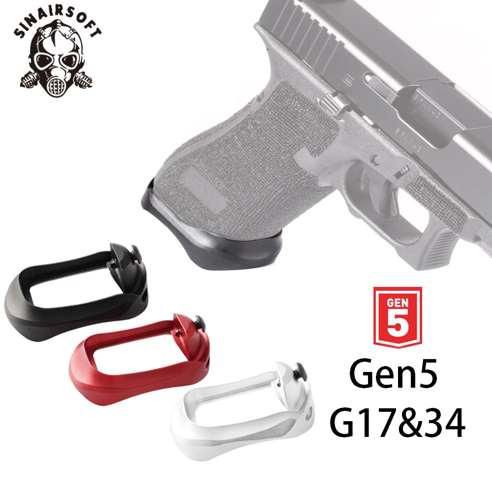 

Тактический алюминиевый удлинитель для магазина с ЧПУ Glock Mag- well Magwell Grip Adater Base Pad для охоты Airsoft Gen 5 Glock 17 и 34