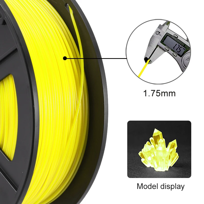 KAIGE PETG Filament 1.75mm 1KG Printing Material 100% No Bubbles High Transparency Good toughness For Creative 3D Printing