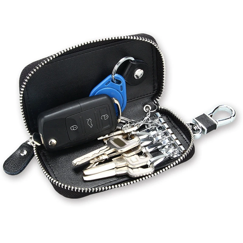 

Key Case Leather Men's Car Key Case Business Multifunctional Zipper Keychain
