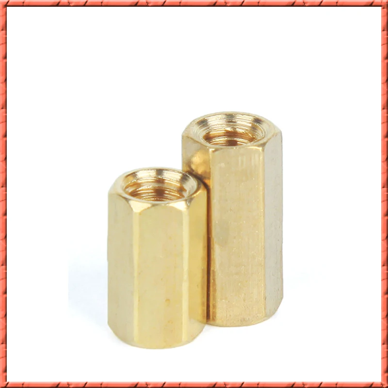 100 шт./лот медная шестиугольная двухпроходная гайка монтажная плата