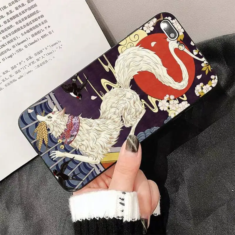 Japanese Style Anime Fox Soft Phone Case Capa for iphone 13 8 7 6 6S Plus X 5S SE 2020 XR 11 12 pro XS MAX | Мобильные телефоны и