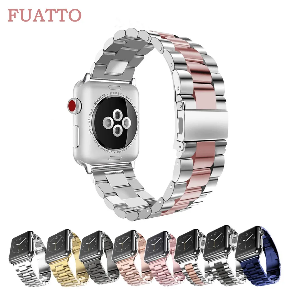 Ремешок из нержавеющей стали для Apple Watch band 42 мм 38 40 44 браслет Iwatch Series 5 4 3 2
