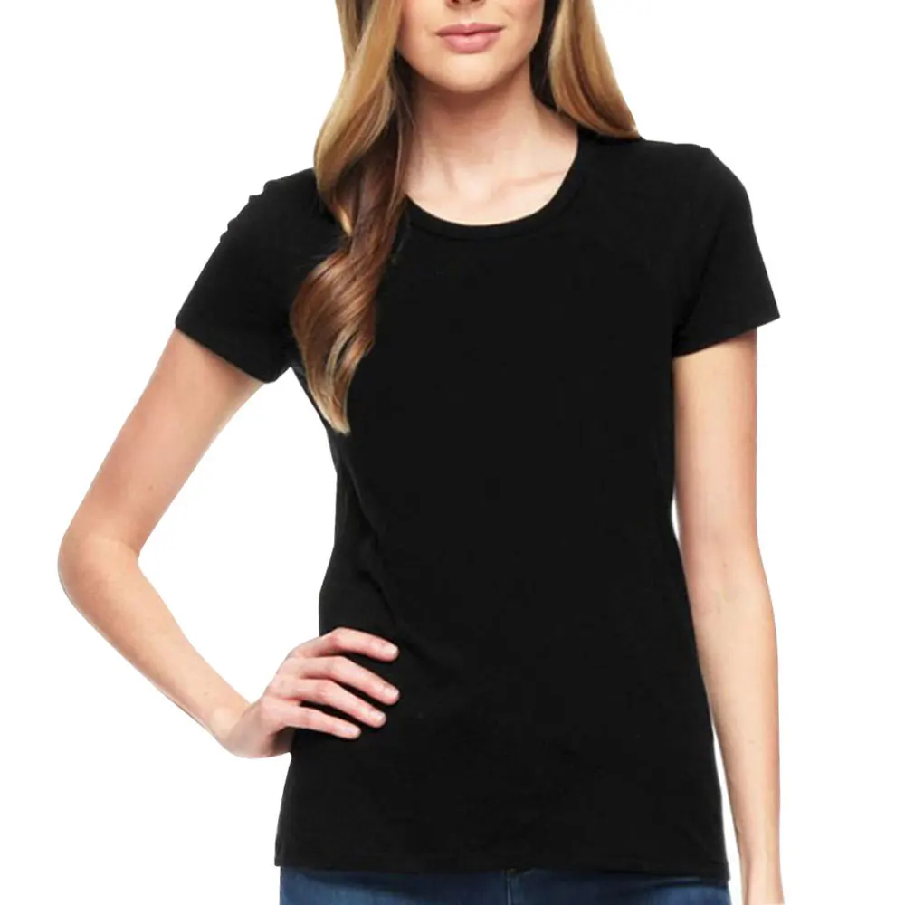 Женская хлопковая Футболка свободного покроя повседневная Однотонная футболка