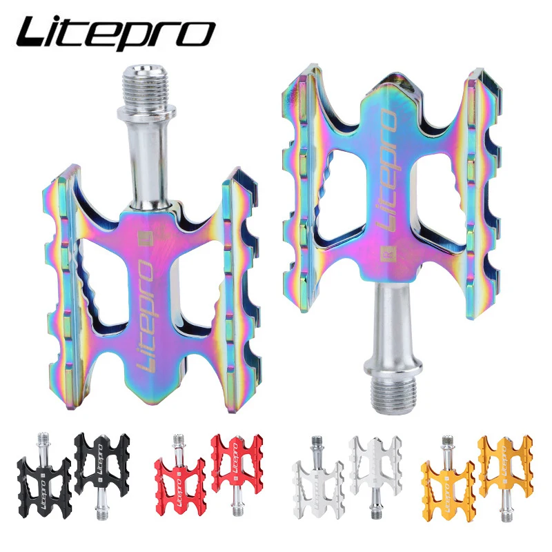 

LITEPRO Mountain Bicycle Pedals Cycling Ultralight Aluminium Alloy DU Bearings MTB Pedals Folding BMX Bicicleta Road Bike Pedals