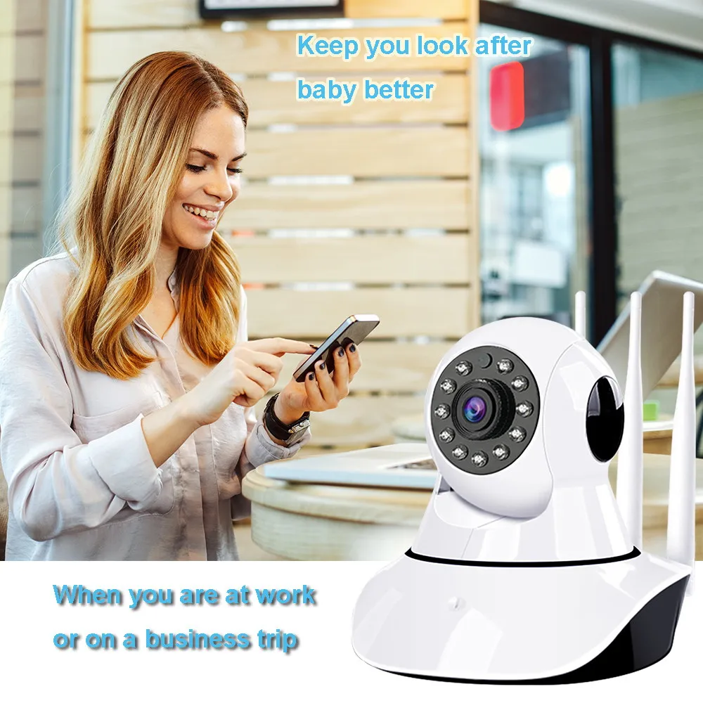 1080P 3 антенна, IP камера, умная, WiFi, усилитель сигнала, ИК, ночное видение, камера наблюдения, Домашняя безопасность, беспроводной детский монитор