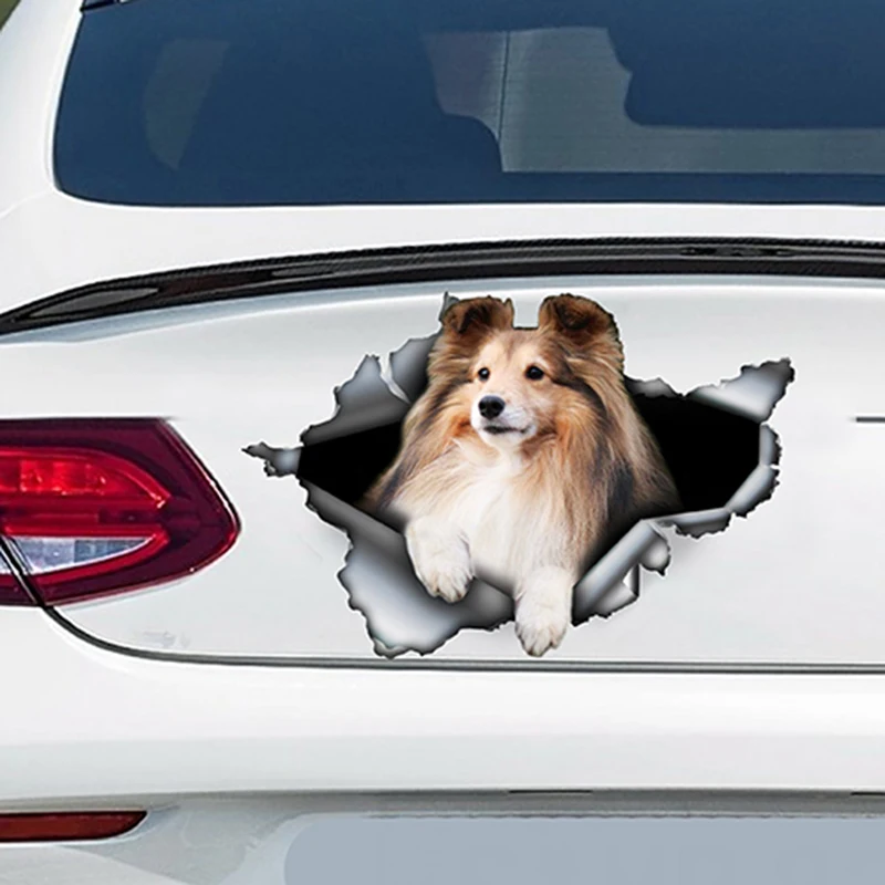 EARLFAMILY 13 см x 8 55 стайлинга автомобилей рваная тцу Стикеры 3D Pet декоративная собака