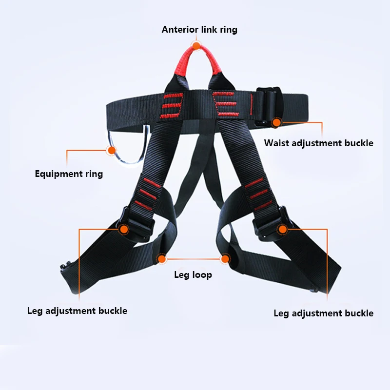

Outdoor Sports Belt Rock Climbing Harness Waist Support Professional Half Body Safety Belt Harness Aerial Survival Equipment2020
