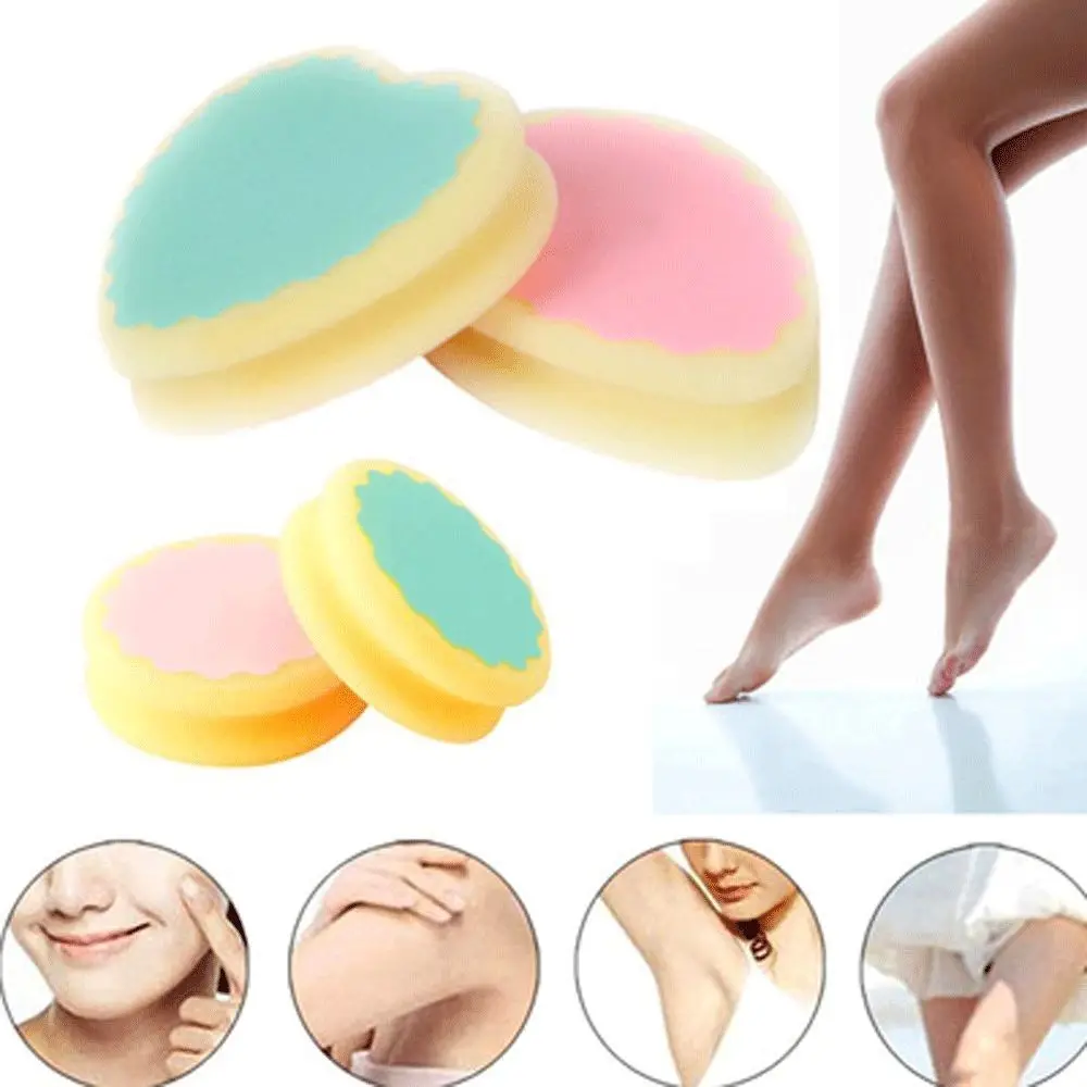 

3 PCS Multi Function Painless Non-toxic Body Leg Hand Dual Sides Color Sponge Hair Remove Pad Leg Care