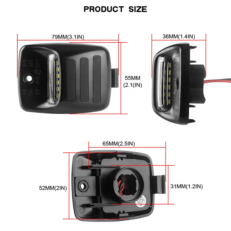 Racbox 2 шт полный светодиодный номерной знак лампа Эксклюзивный Красный Oled