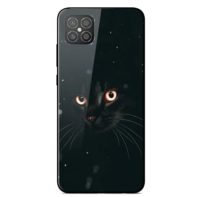 

Coque For Huawei Mate 40 Lite 20 10 Nova 6 7 8 SE P40 Lite 5G Mirror Painted High Quality Tempered glass Shockproof Back Cover