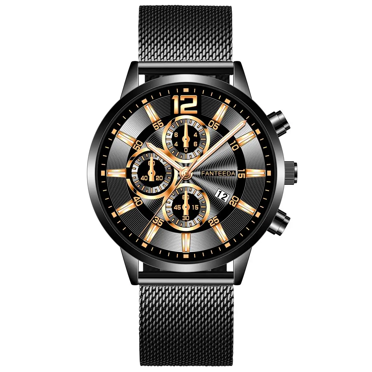 Fashion Color Bright Glass Watch Men Top Luxury Brand Date Men's Stainless Steel Business Clock Men Wrist Watch Montre Homme