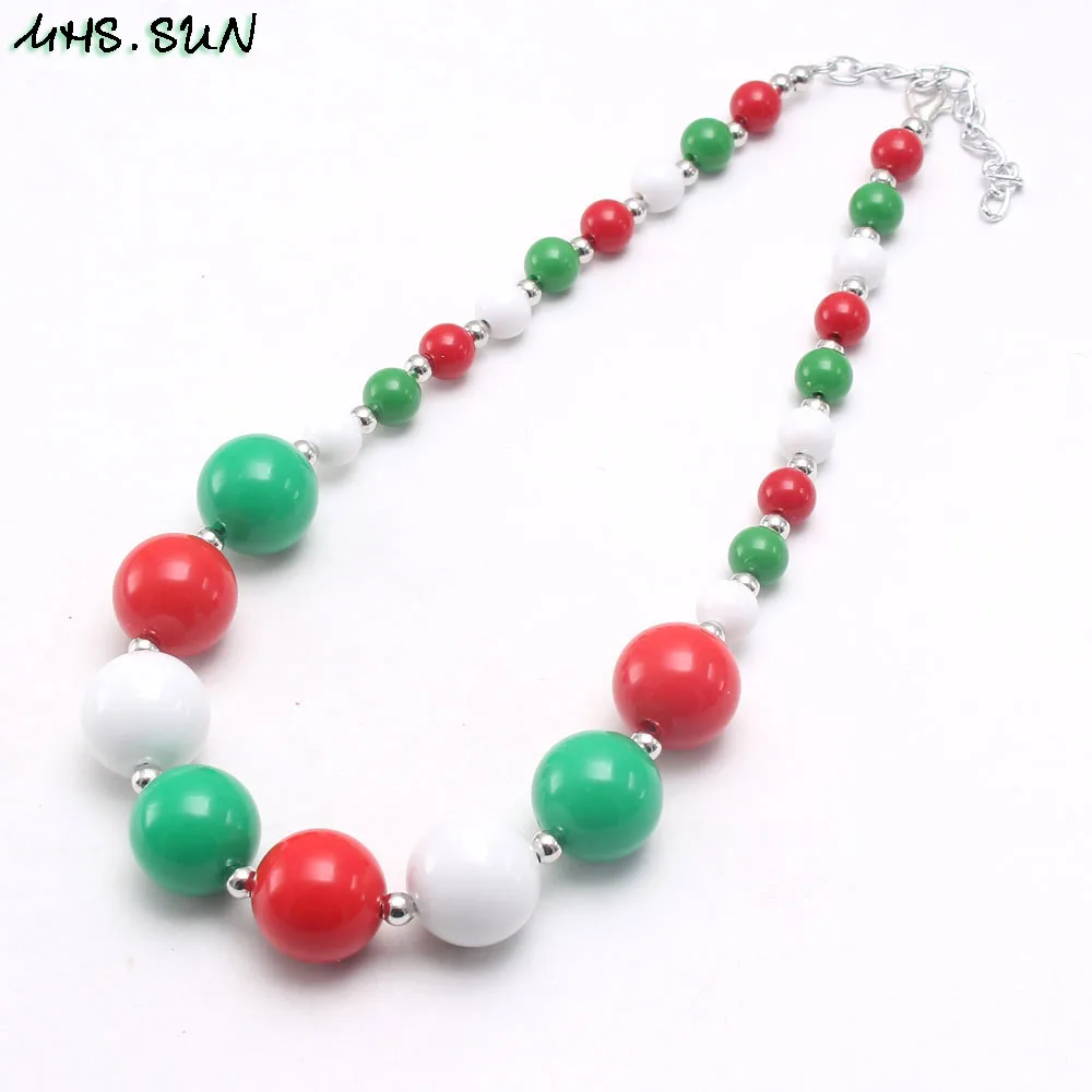 Модное детское ожерелье MHS.SUN с крупными цветными бусинами для девочек и