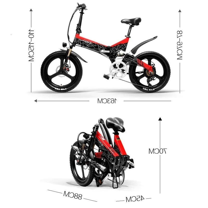 Электрический 20x2 4 дюймов складной G650 городской велосипед способный