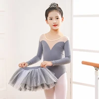 autumn kids ballet tutu skirt suit for girls dance costume long sleeve gymnastics clothes gymnastic leotards training daily wear