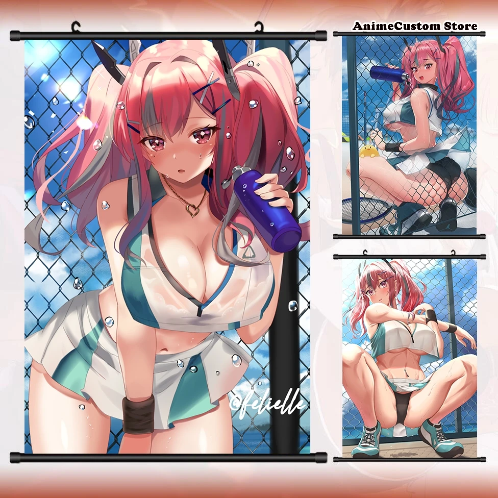 

Hot Game Azur Lane USS Bremerton Sexy Girl Art Wall Scroll Roll Painting Poster Hang Poster Cosplay Home Decor Collectible Gift