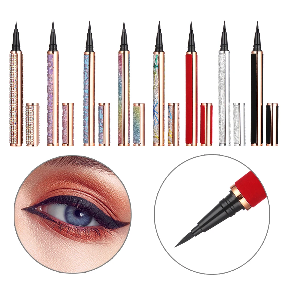 

2022 New Upgraded 2 in 1 Self-adhesive Eyeliner Pen Liquid Eye Liner No Glue/Magnetic for Eye Makeup Wear Normal False Eyelash