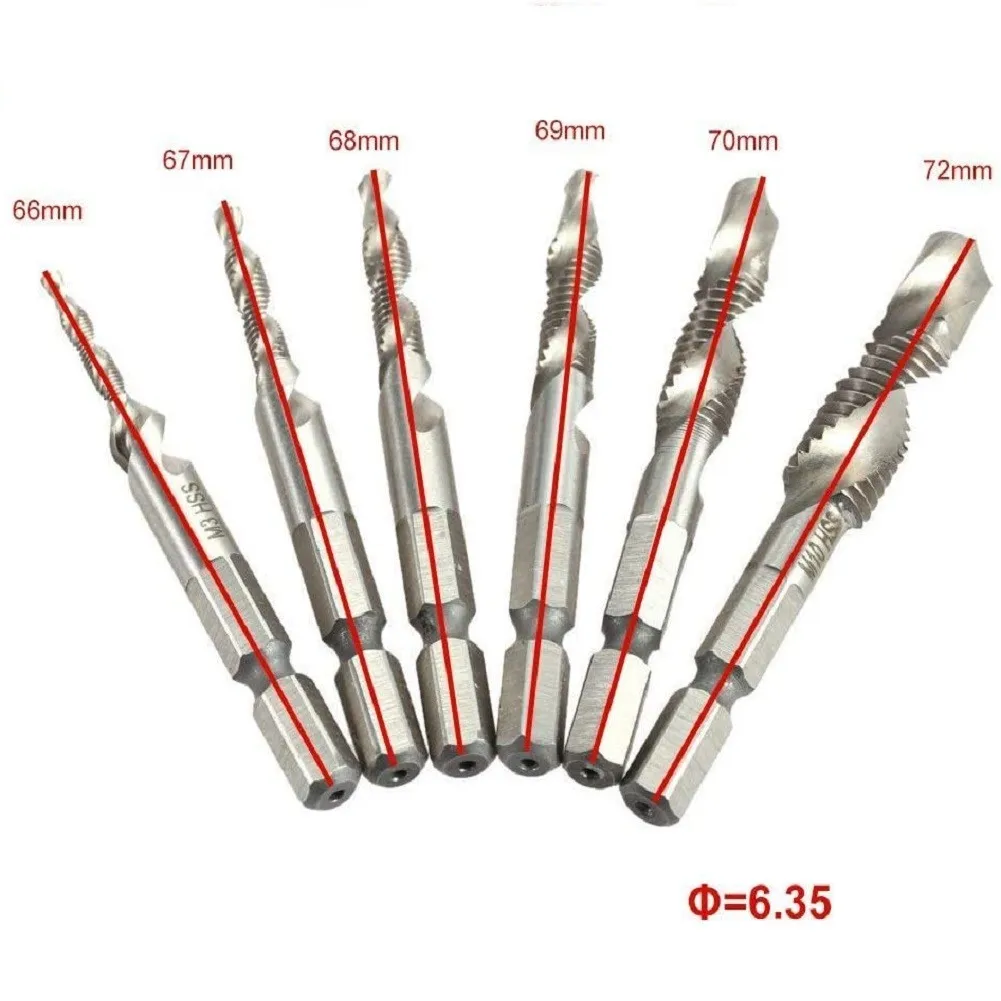 

Woodworking Drill Bits M3-M10 Hex Shank HSS Screw Thread Tap Drill Bit