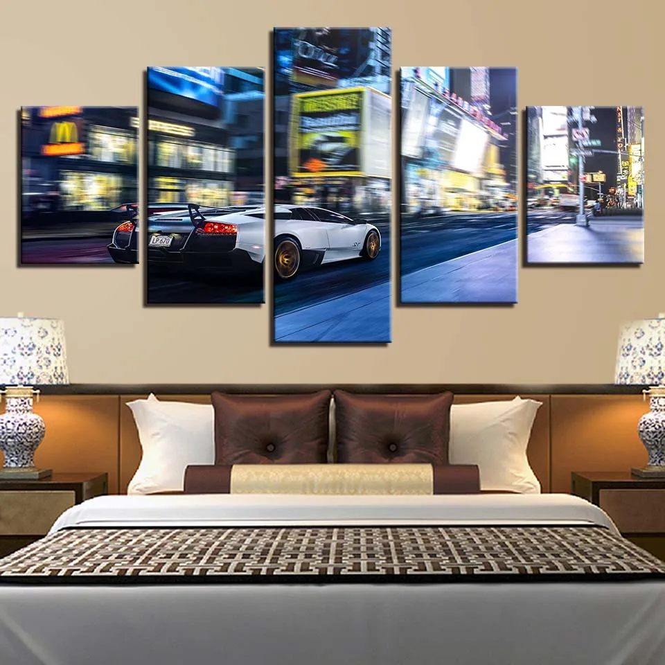 

HD Prints Home Decoration Canvas Painting 5 Pieces Building Wall Art For Living Room Modular Pictures Landscape Artwork Poster