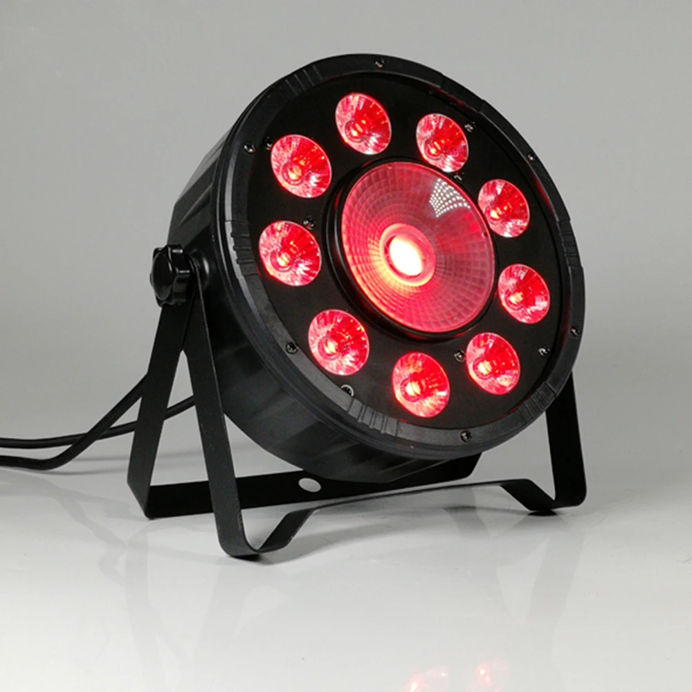 4pcs/ 9+1 rgb 3in1 led par light dmx flat 25 degree lens lights | Stage Lighting Effect