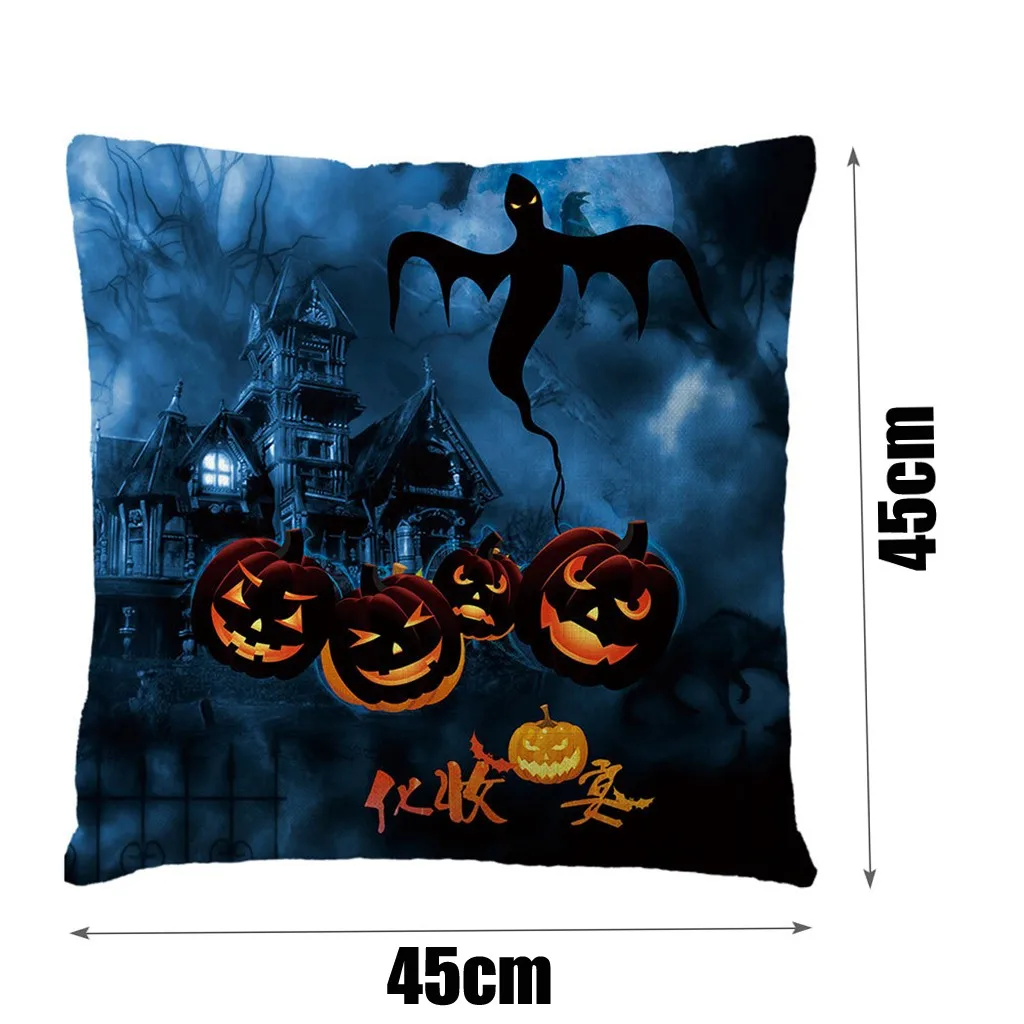 

Ouneed Halloween Decorative Pillow Cushion Covers Pillowcase Cushion for Sofa Polyester Pillowcover cuscini decorative Drop Ship