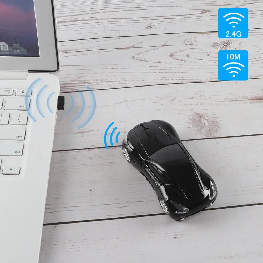 Беспроводной 2 4G мышь спортивный автомобиль USB оптическая Эргономическая