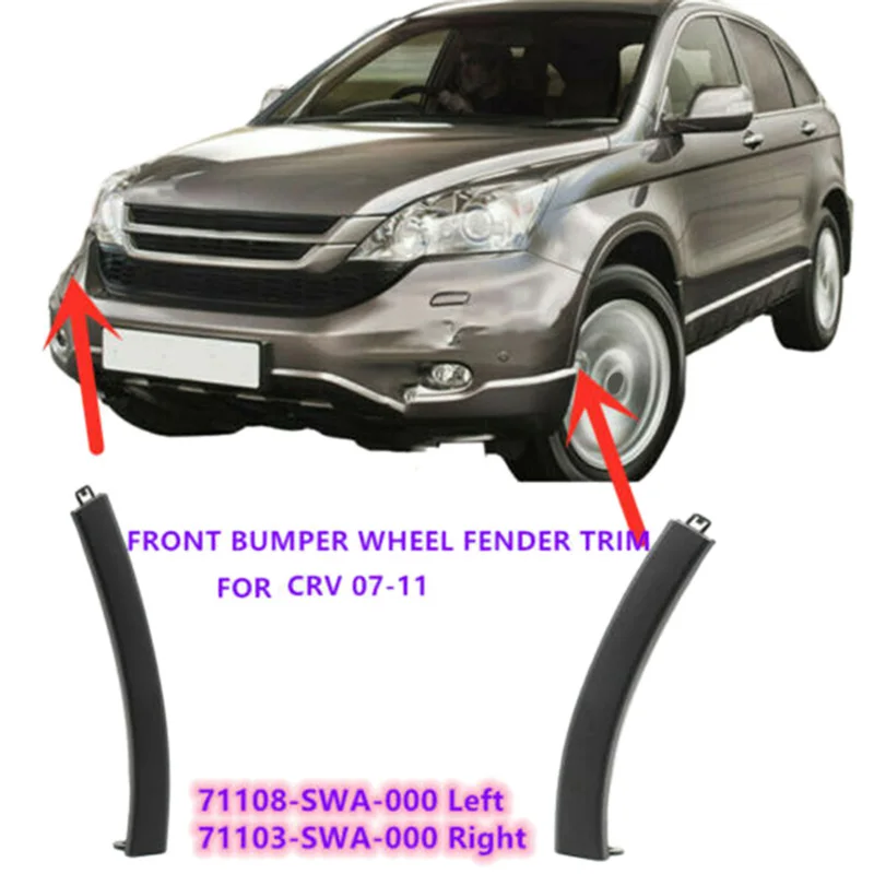 2 шт передний бампер колеса крыло формовочная отделка для Honda CRV 2007 2011 71108 SWA 000 71103