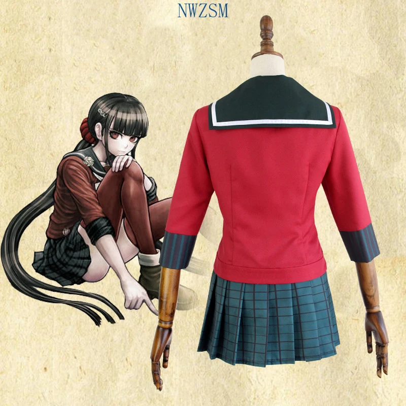 Danganronpa V3 убийства гармонии Harukawa Маки школьная Униформа Косплэй Костюм Аниме
