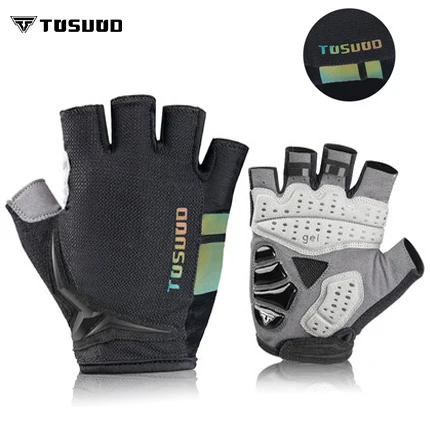Велосипедные перчатки TOSUOD на полпальца противоударные дышащие горные