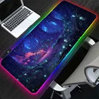 Цветная (Rgb) коврик для мышки с аниме пейзаж офис клавиатура стол коврик Xxl резиновая нескользящая Тетрадь коврик для мыши с изображением Одна деталь оптовая продажа Светодиодный светильник 400x900