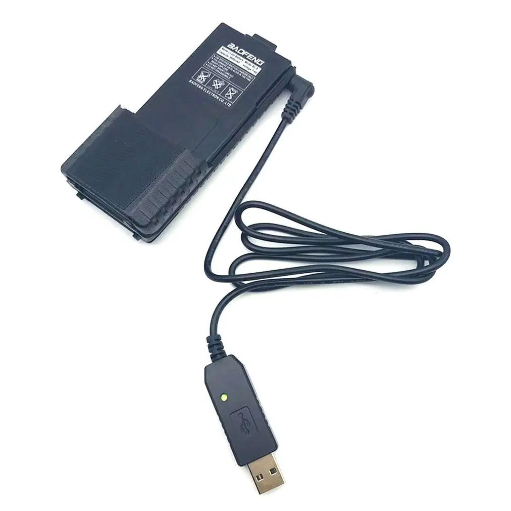 Usb-кабель для зарядного устройства с индикаторным светом для рации для BaoFeng UV-5R продлевающий аккумулятор BF-UVB3 Plus Batetery Ham Radio