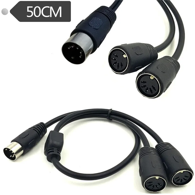 0 5 м MIDI DIN 5Pin разветвитель Y адаптер кабель 5-контактный штекер на двойной 2 x DIN-5