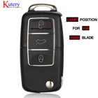 Чехол с дистанционным управлением для автомобиля kutery для Volkswagen Skoda Seat Golf Jetta Beetle Polo Bora Passat для VW, 3 кнопки, сменный флип-ключ