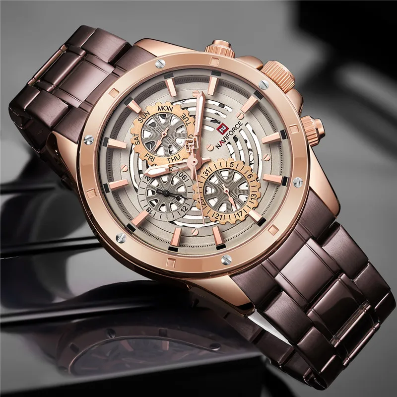 Мужские часы NAVIFORCE от ведущего бренда роскошные спортивные водонепроницаемые