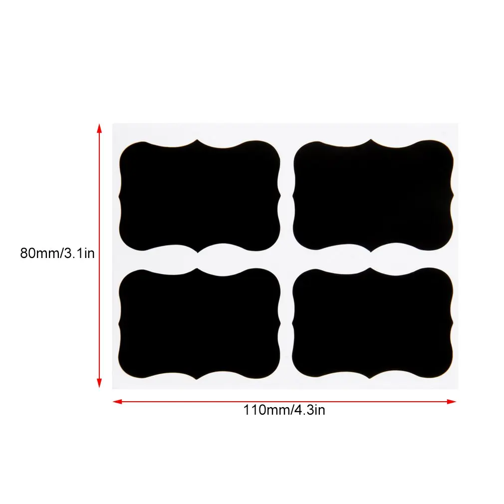 

36 Pcs Chalkboard Blackboard Chalk Board Stickers Craft Kitchen Jar Labels 49 x 34mm Decoration Decals Tags