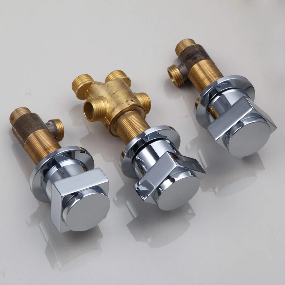 Набор для душа KEMAIDI 5 шт. набор с водопадом и тремя ручками хромированная отделка |