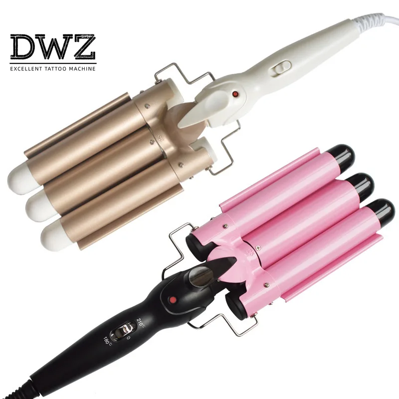 Щипцы для завивки волос щипцы с тремя стержнями ЖК дисплеем контролем