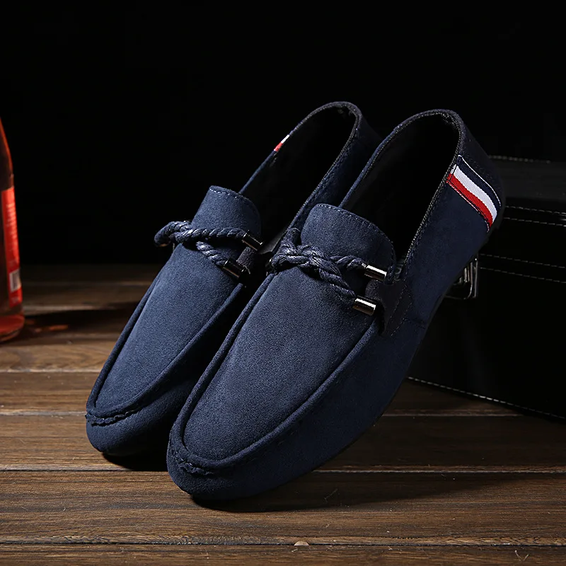 Мужская повседневная парусиновая обувь Лоферы без шнуровки с низким верхом