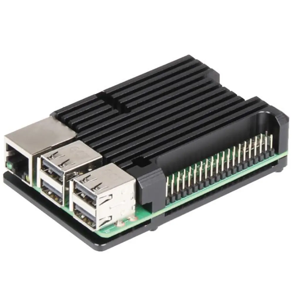 Для Raspberry Pi 3 алюминиевый чехол запасные части металлический корпус черный для RPI