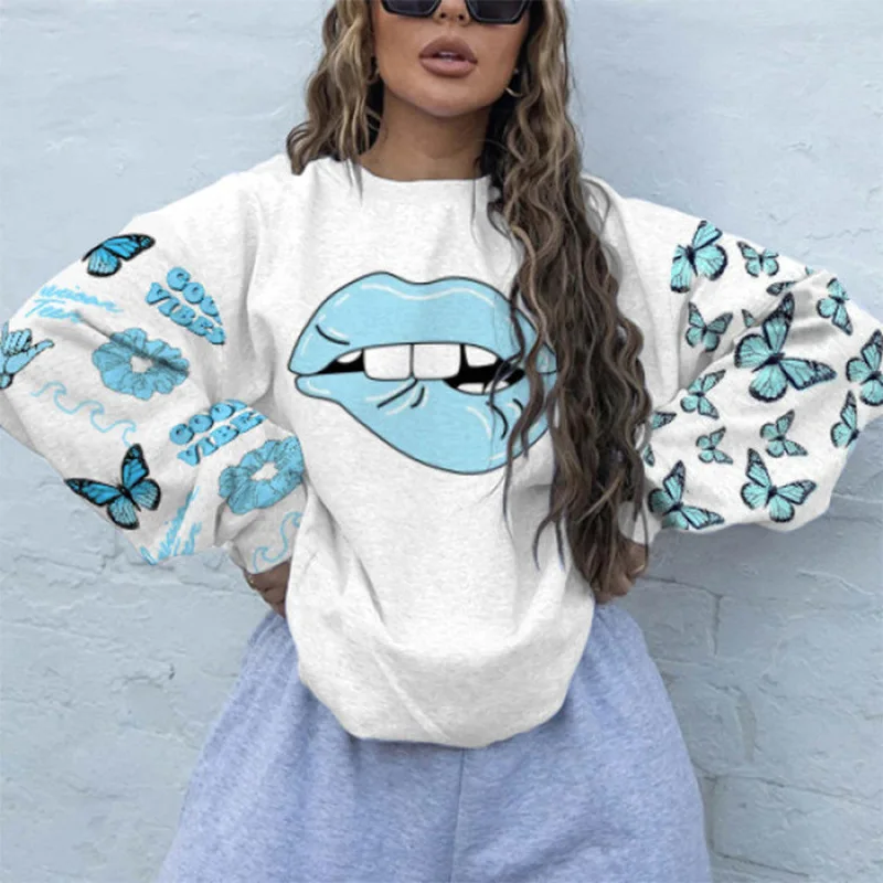 

Tie Dye Blouses Women Long Sleeve Top Shirts Spring Summer Streetwear Womens Blouses Oversize Pullover Tshirts 2021