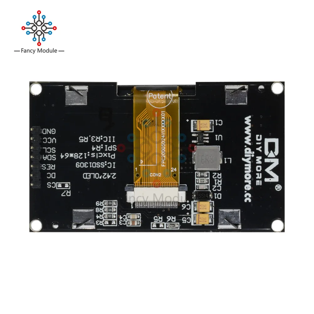 2 42 дюймовый ЖК экран 12864 oled дисплей модуль IIC I2C SPI серийный C51 STM32 SSD1309 для Arduino 128X64