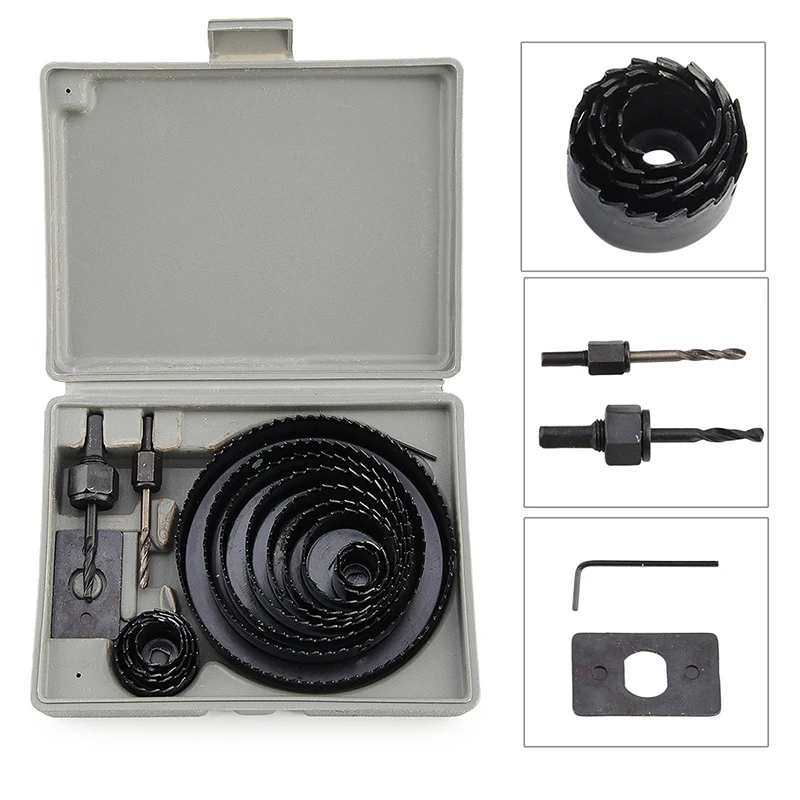 17 отверстий пила набор 19 127 мм металлический круг резак круглые сверла деревянные