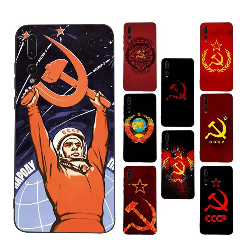 

Soviet Union USSR Grunge Flag Phone Case Soft Silicone Case For Huawei p 30lite p30 20pro p40lite P30 Capa