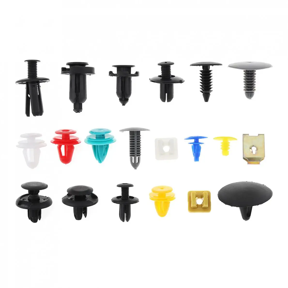 200 шт 20 видов Универсальный пластик + металлический бампер для кузова автомобиля