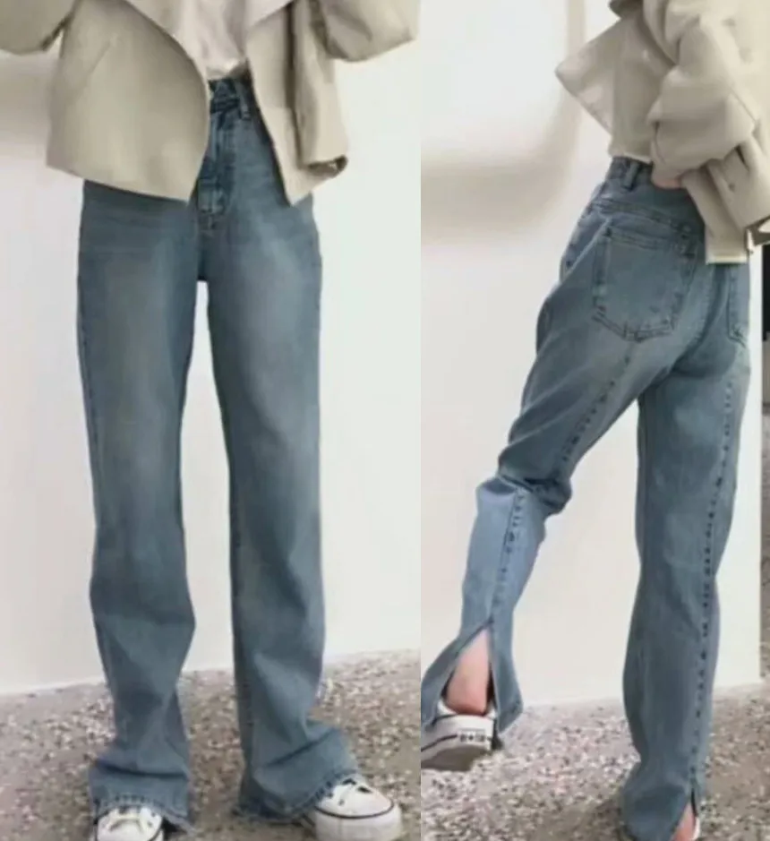 

Korean Ripped Jeans for Women Fashion Vintage 90s Trousers Female Mom Pants Harajuku Denim Pants Woman Casual High Waist Jeans